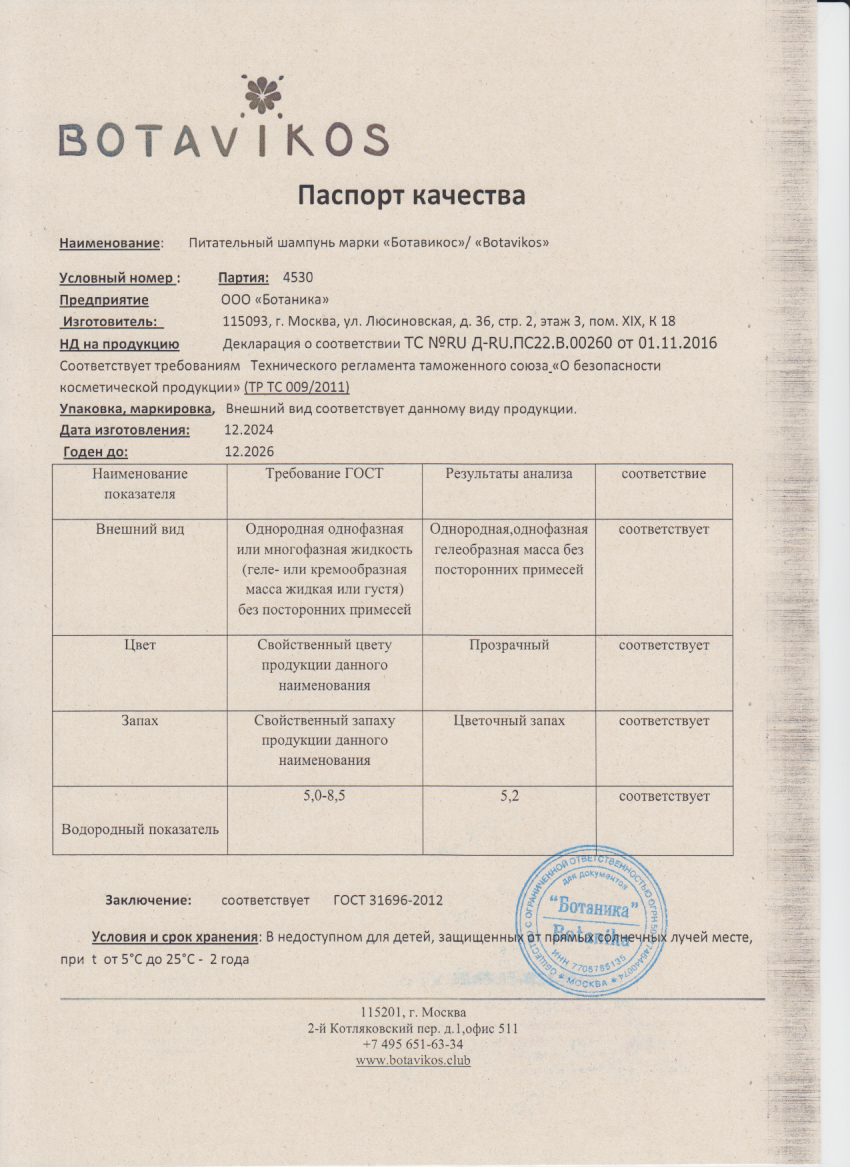 Паспорт №122024